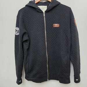 Highland Park Single Malt Scotch Whisky Black Quilted Zip Up Hoodie Large